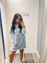 Load image into Gallery viewer, After Hours Hooded Denim Dress