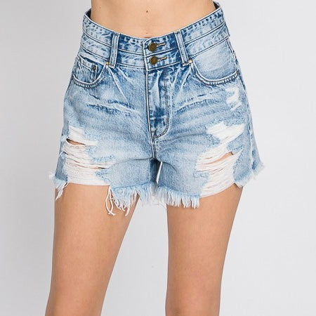 Double Button High Rise Shorts