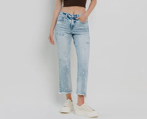 Discover Me Tummy Control High Rise Straight Jeans