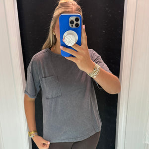 Comfy Day Top - Charcoal