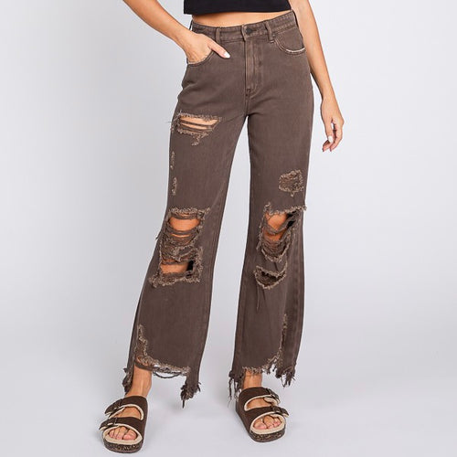 Distressed Cropped Flare