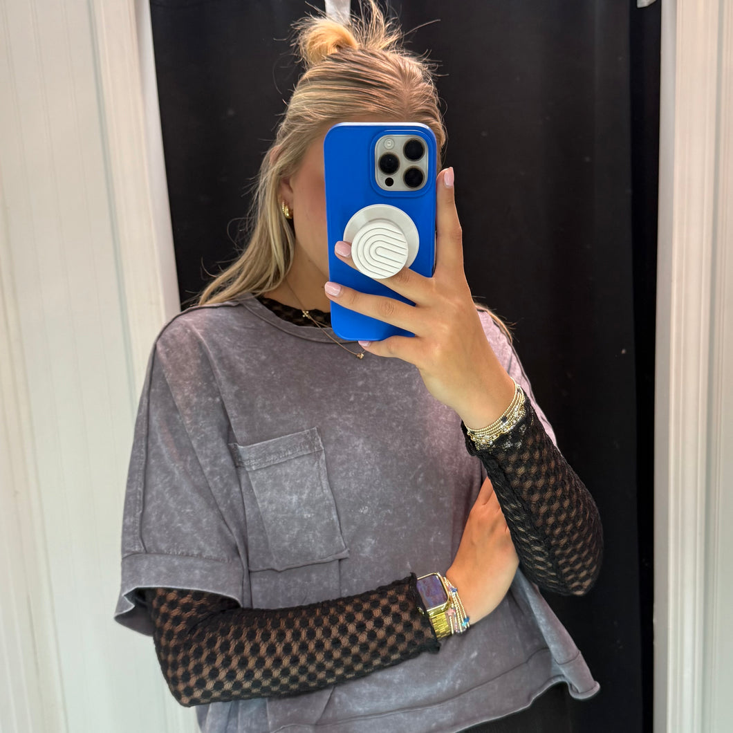 Dot Mesh Layering Top