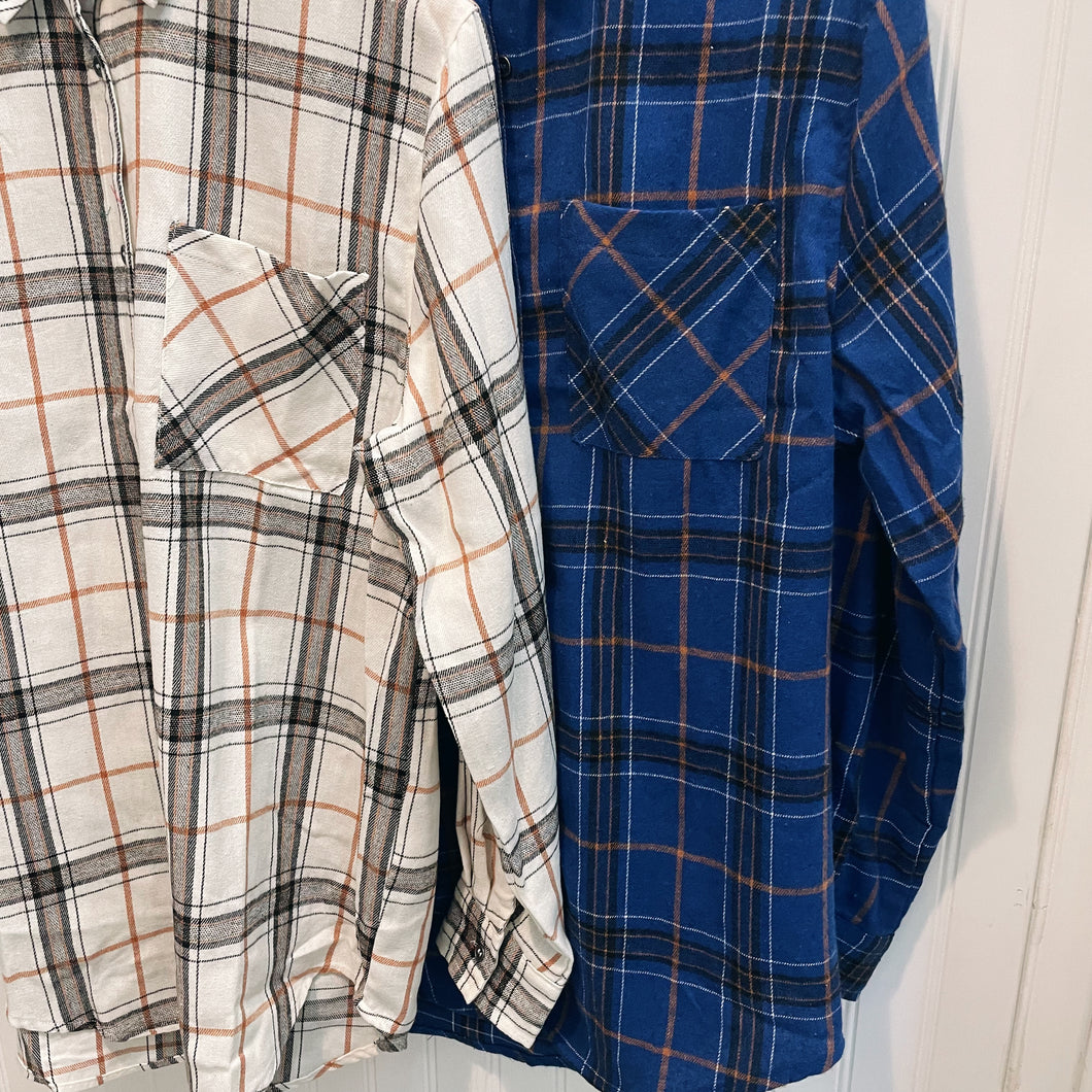 Ready For The Weekend Flannel - Royal