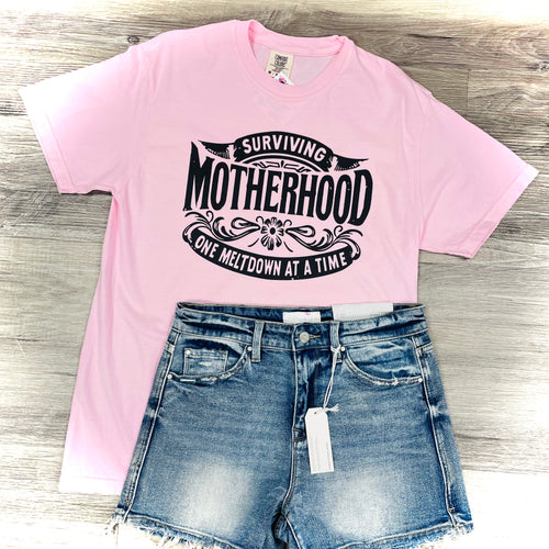 Surviving Motherhood Comfort Color Tee