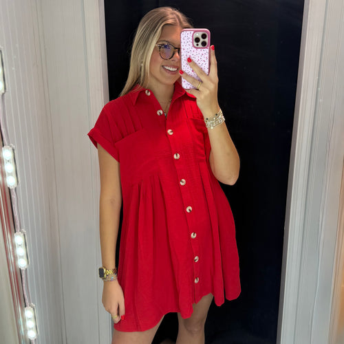 Game Day Ready Dress ~ Red