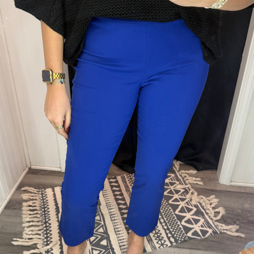 Kims Klassic Straight Leg Pants- Royal Blue