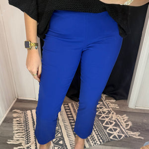 Kims Klassic Straight Leg Pants- Royal Blue