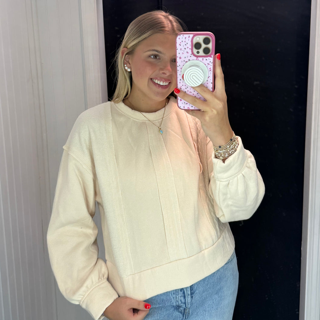 Cozy Up Top ~ Beige