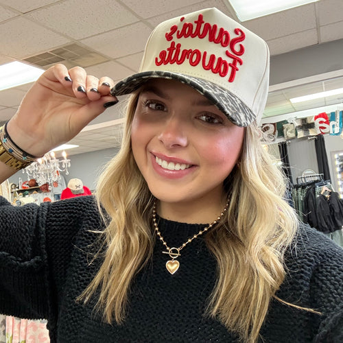 Santa's Favorite Leopard Hat
