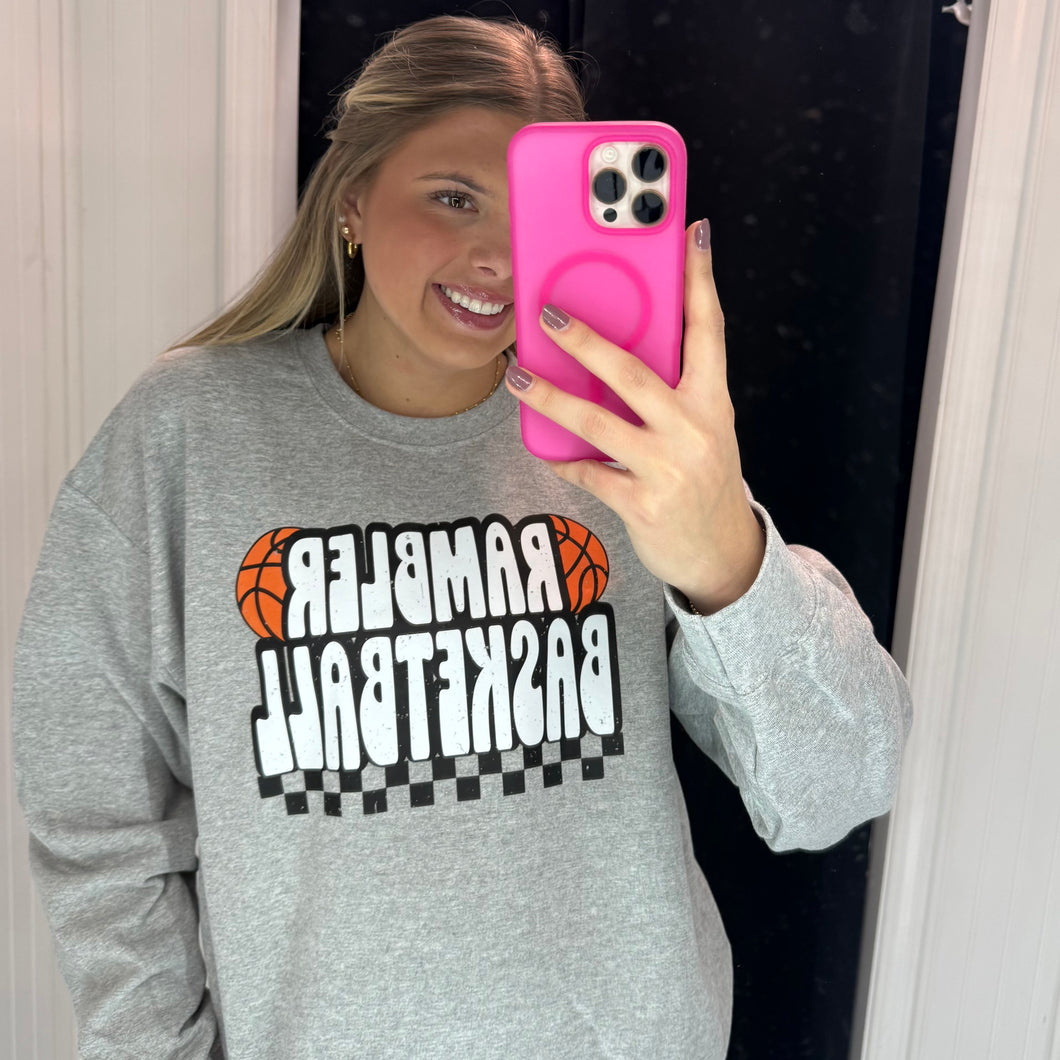 Block Letter Rambler Basketball Sweatshirt