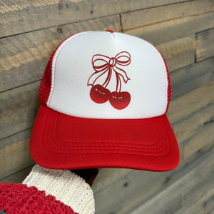 Cherry Bow Trucker Hat