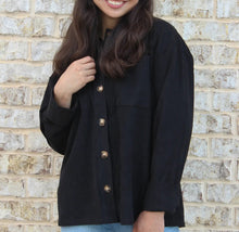 Load image into Gallery viewer, Granny’s Closet Shacket - Black