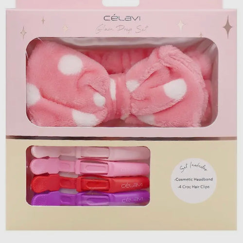 Bow Headband & Hair Clip Set