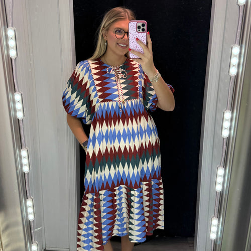 Cloud & Fire Midi Dress