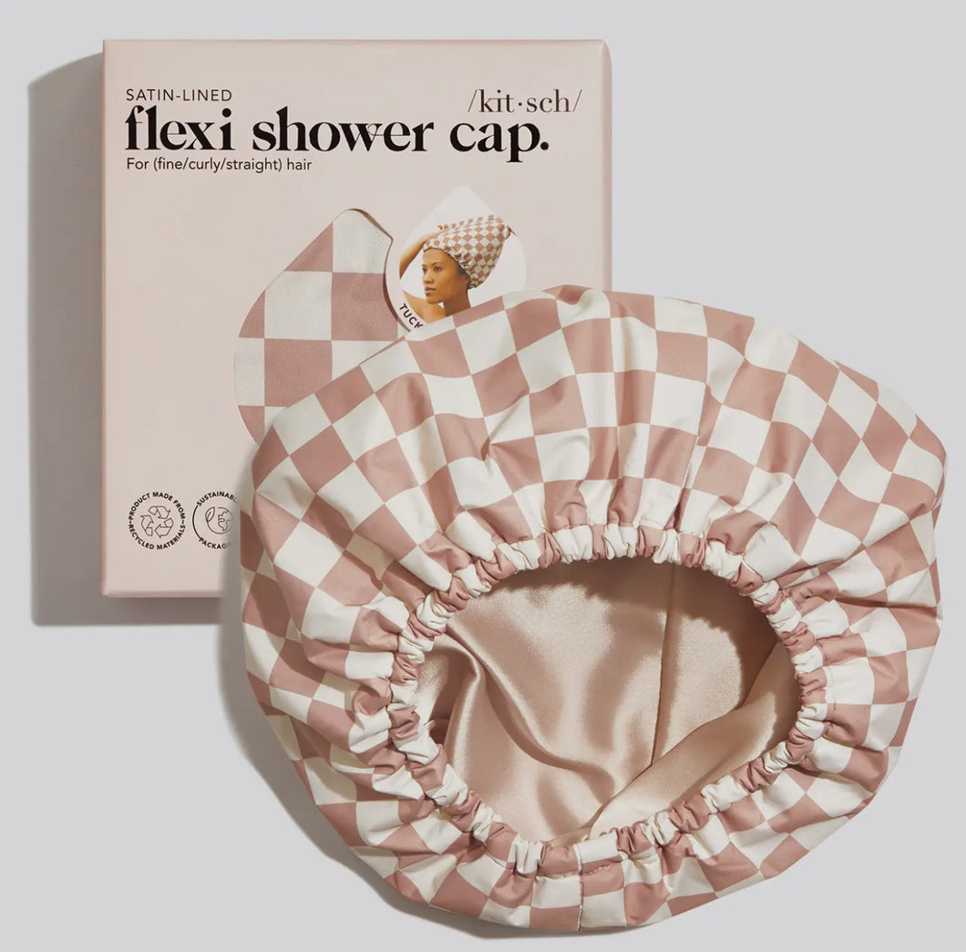 Kitsch - Satin Lined Flexi Shower Cap