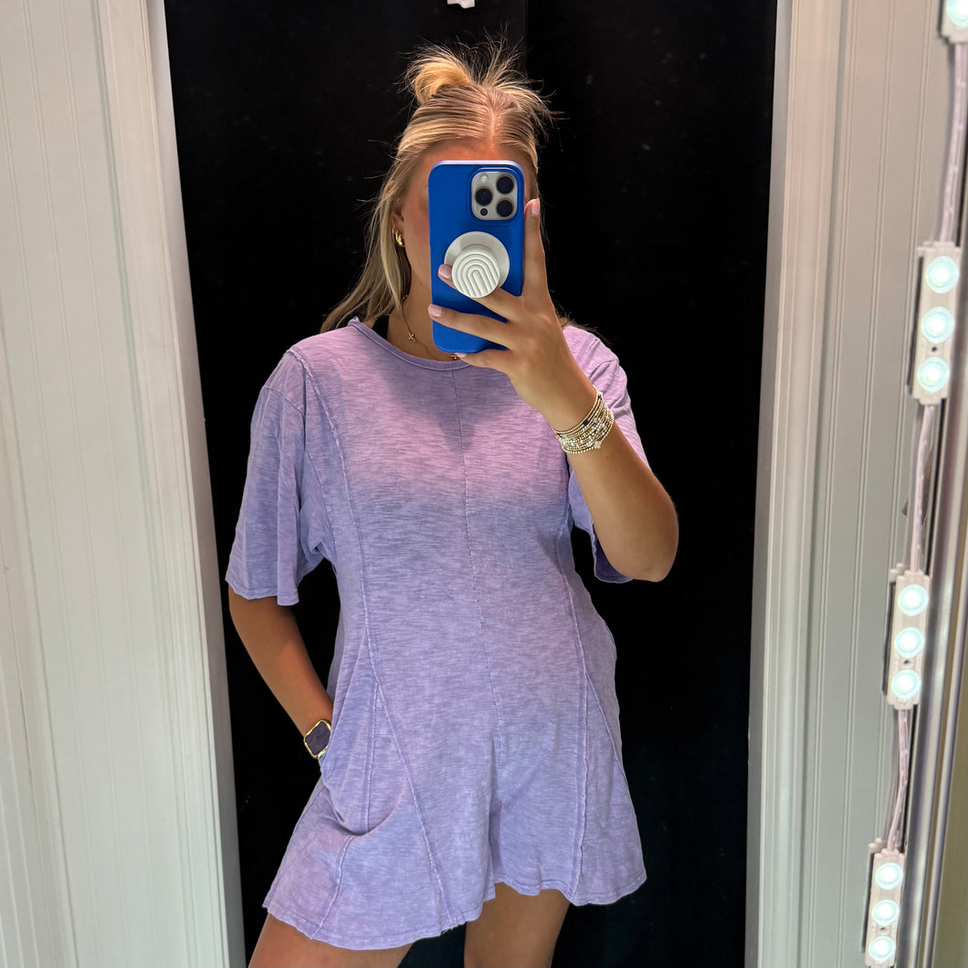 Day On The Town Romper - Lavender