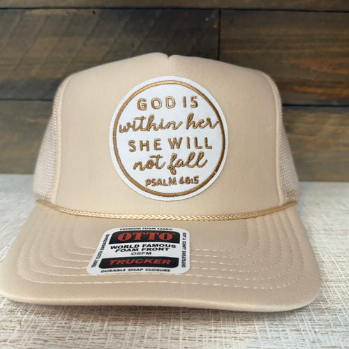 God Is Within Her She Will Not Fail Trucker Hat