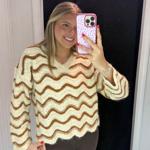 Thinkin Too Much Striped Sweater