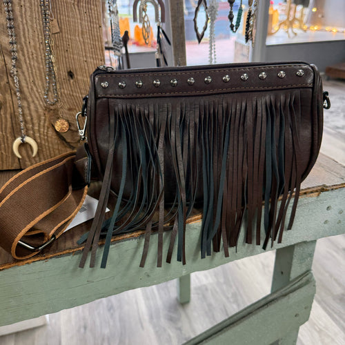 Studded Fringe Bag