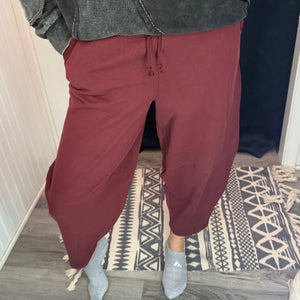 Braided Waist Bottoms ~Burgundy