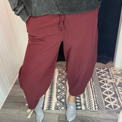 Braided Waist Bottoms ~Burgundy