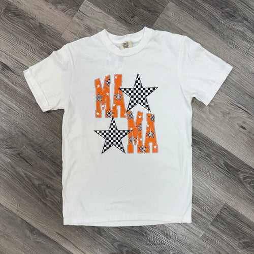 MAMA Rambler Checkered Star Comfort Color T-Shirt