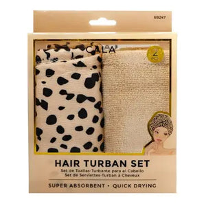 Hair Turban Set - Leopard