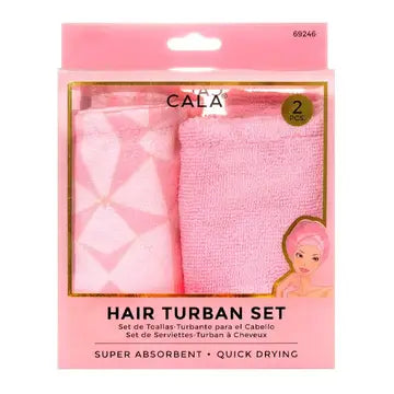 Hair Turban Set - Pink